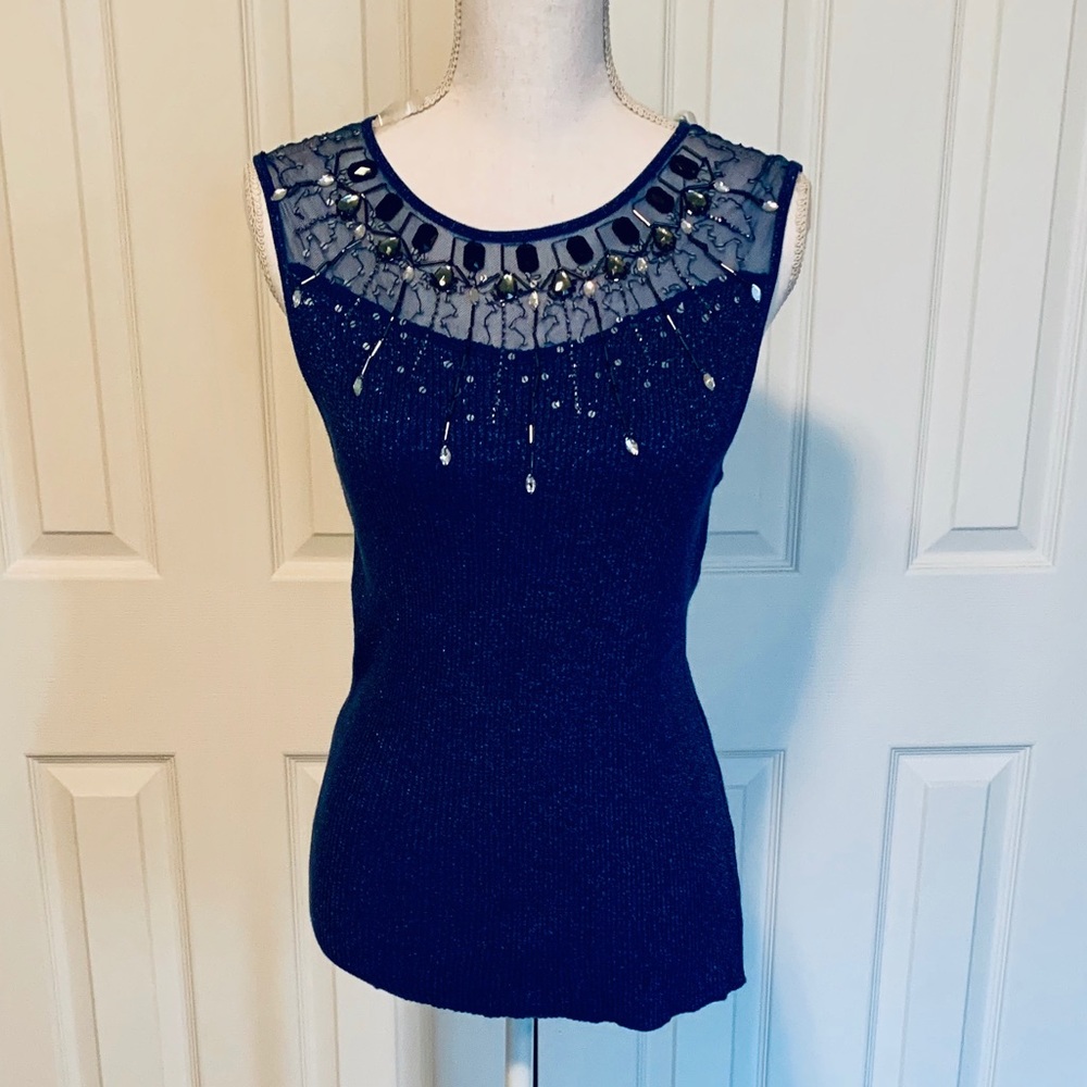 💎NEW Lauren Michelle Embellished Metallic Tank